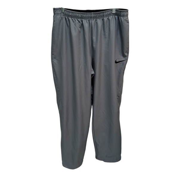 Nike Dri-Fit Gray Athletic Pants Draw String Elastic Waist Cinch Legs XL - Picture 1 of 12
